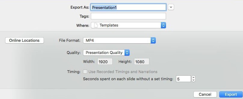 export power point presentation to video on powerpoint for mac